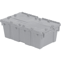 Contenants de distribution Flipak en plastique poly&eacute;thyl&egrave;ne (PE), 19,7" x 11,8" x 7,3", Gris Maritime Industrial Rubber