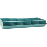 Bacs sectionnels superposables, Cap. 100 lb, 37" la x 15-1/2" p x 6" h, Bleu Maritime Industrial Rubber