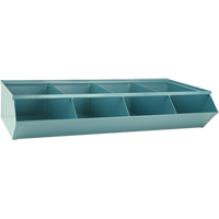 Bacs sectionnels superposables, Cap. 100 lb, 37" la x 18-3/4" p x 7-1/2" h, Bleu Maritime Industrial Rubber