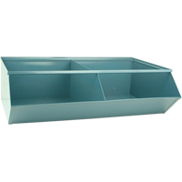 Bacs sectionnels superposables, Cap. 100 lb, 37" la x 24" p x 11" h, Bleu Maritime Industrial Rubber