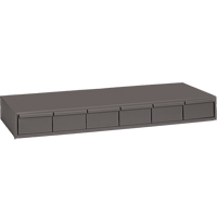 Casiers &agrave; tiroirs industriels, 6 tiroirs, 33-3/4" la x 11-5/8" p x 4" h, Gris Maritime Industrial Rubber
