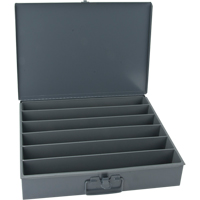 Compartment Steel Scoop Boxes , 18.34" W x 12.16" D x 3.16" H, 6 Horizontal Compartments Maritime Industrial Rubber