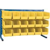 Rayonnage &agrave; persienne avec bacs, 18 bacs, 36" la x 8-1/4" p x 22" h Maritime Industrial Rubber