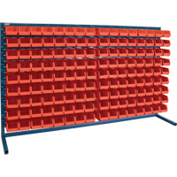Rayonnage &agrave; persienne avec bacs, 144 bacs, 72" la x 15" p x 40" h Maritime Industrial Rubber