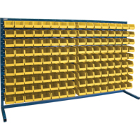 Rayonnage &agrave; persienne avec bacs, 144 bacs, 72" la x 15" p x 40" h Maritime Industrial Rubber