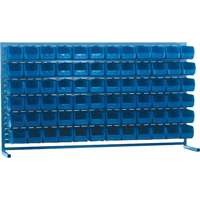 Rayonnage &agrave; persienne avec bacs, 72 bacs, 72" la x 15" p x 40" h Maritime Industrial Rubber