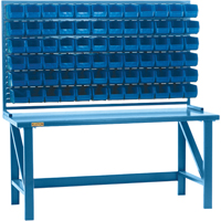 Rayonnage &agrave; persienne avec bacs, 36 bacs, 72" la x 15" p x 40" h Maritime Industrial Rubber
