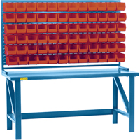Rayonnage &agrave; persienne avec bacs, 36 bacs, 72" la x 15" p x 40" h Maritime Industrial Rubber