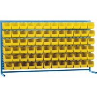 Rayonnage &agrave; persienne avec bacs, 72 bacs, 72" la x 15" p x 40" h Maritime Industrial Rubber