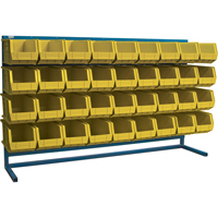 Rayonnage &agrave; persienne avec bacs, 36 bacs, 72" la x 15" p x 40" h Maritime Industrial Rubber