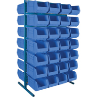 Support stationnaire deux c&ocirc;t&eacute;s pour bacs, 36" la x 24" p x 61" h, 56 bacs Maritime Industrial Rubber