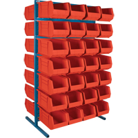 Support stationnaire deux c&ocirc;t&eacute;s pour bacs, 36" la x 24" p x 61" h, 56 bacs Maritime Industrial Rubber