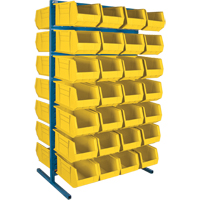 Support stationnaire deux c&ocirc;t&eacute;s pour bacs, 36" la x 24" p x 61" h, 56 bacs Maritime Industrial Rubber