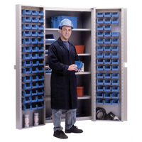 Deep-Door Combination Cabinet, 38" W x 24" D x 72" H, 4 Shelves Maritime Industrial Rubber