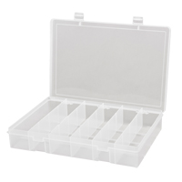 Compact Polypropylene Compartment Cases, 13-1/8" W x 9" D x 2-5/16" H, 6 Compartments Maritime Industrial Rubber