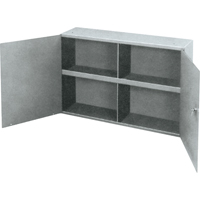 Armoires utilitaires, Acier, 2 Tablettes, 22-1/4" h x 33-3/4" la x 8-1/2" P, Gris Maritime Industrial Rubber