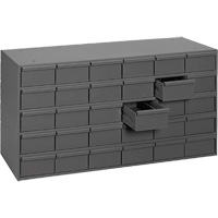 Casiers &agrave; tiroirs industriels, 30 tiroirs, 33-3/4" la x 11-5/8" p x 17-3/4" h, Gris Maritime Industrial Rubber
