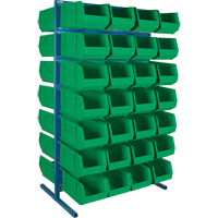 Support stationnaire deux c&ocirc;t&eacute;s pour bacs, 61" la x 56" p x 24" h, 56 bacs Maritime Industrial Rubber