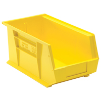 Bacs ultra empilable & suspendable, 8-1/4" la, 7" h x 14-3/4" p, Jaune Maritime Industrial Rubber