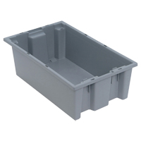 Contenants Stack & Nest, 6" x 18" x 11", Gris Maritime Industrial Rubber
