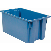 Contenants Stack & Nest, 9" x 18" x 11", Bleu Maritime Industrial Rubber