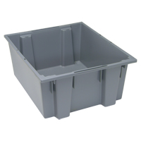 Contenants Stack & Nest, 10" x 23,5" x 19,5", Gris Maritime Industrial Rubber
