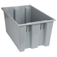 Contenants Stack & Nest, 12" x 23,5" x 15,5", Gris Maritime Industrial Rubber