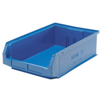 Giant Stacking Containers, 12.375" W x 19.75" D x 5.875" H, Blue Maritime Industrial Rubber