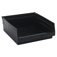 Bac pour &eacute;tag&egrave;re &eacute;conomique, 11-1/8" la, 4" h x 11-5/8" p, Noir Maritime Industrial Rubber