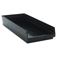 Bac pour &eacute;tag&egrave;re &eacute;conomique, 11-1/8" la x 4" H x 23-5/8" p, Noir, Capacit&eacute; 60 lb Maritime Industrial Rubber