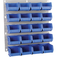 Hanging Panel, 20 Bins, 18" W x 1" D x 19" H Maritime Industrial Rubber