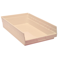 Bac pour &eacute;tag&egrave;re &eacute;conomique, 11-1/8" la, 4" h x 17-7/8" p, Ivoire Maritime Industrial Rubber