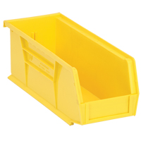 Bacs ultra empilable & suspendable, 4-1/8" la, 4" h x 10-7/8" p, Jaune Maritime Industrial Rubber