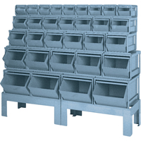 Combinaisons de bacs &agrave; assembler, Cap. 1000 lb, 68" la x 19-1/2" p x 55 1/4" h, Bleu Maritime Industrial Rubber