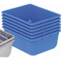 Contenants emboîtables QuanTub, 19" la x 24,5" p x 9,5" h, Bleu Maritime Industrial Rubber