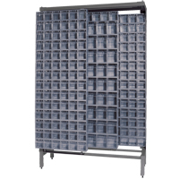 Free-Standing Tip-Out Bins Slider System, 48" W x 18" D x 77" H, 303 Drawers Maritime Industrial Rubber