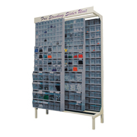 Free-Standing Tip-Out Bins Slider System, 48" W x 18" D x 77" H, 112 Drawers Maritime Industrial Rubber