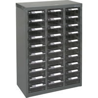 KPC-700 Parts Cabinet, Galvanized Steel, 30 Drawers, 17-1/2" x 8-7/10" x 25-3/10", Grey Maritime Industrial Rubber
