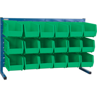 Rayonnage &agrave; persienne avec bacs, 18 bacs, 36" la x 8-1/4" p x 22" h Maritime Industrial Rubber