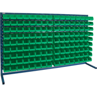 Rayonnage &agrave; persienne avec bacs, 144 bacs, 72" la x 15" p x 40" h Maritime Industrial Rubber