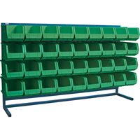 Rayonnage &agrave; persienne avec bacs, 36 bacs, 72" la x 15" p x 40" h Maritime Industrial Rubber