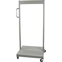 Servante mobile de bacs &agrave; plateaux inclinables - chariot seulement, &agrave; deux c&ocirc;t&eacute;s, 26-1/4" la x 22" p x 57-1/2" h Maritime Industrial Rubber