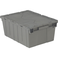Contenants de distribution Flipak en plastique poly&eacute;thyl&egrave;ne (PE), 21,9" x 15,2" x 9,3", Gris Maritime Industrial Rubber