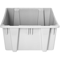 Stack & Nest Palletote Box, 13" x 15.5" x 19.5", Grey Maritime Industrial Rubber