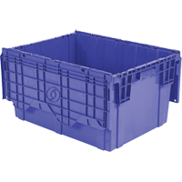 Contenants de distribution Flipak en plastique poly&eacute;thyl&egrave;ne (PE), 27,9" x 20,9" x 15,2", Bleu Maritime Industrial Rubber