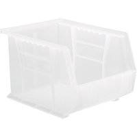 Bac transparent ultra empilable & suspendable, 8-1/4" la, 7" h x 10-3/4" p, Transparent Maritime Industrial Rubber