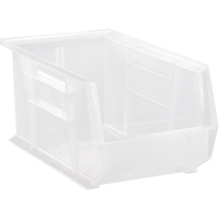 Bac transparent ultra empilable & suspendable, 8-1/4" la, 7" h x 14-3/4" p, Transparent Maritime Industrial Rubber