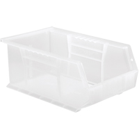 Bac transparent ultra empilable & suspendable, 8-1/4" la, 6" h x 13-5/8" p, Transparent Maritime Industrial Rubber