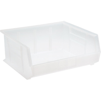 Bac transparent ultra empilable & suspendable, 16-1/2" la, 7" h x 14-3/4" p, Transparent Maritime Industrial Rubber