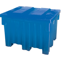Bacs emboîtables pour chariot &eacute;l&eacute;vateur, 42" la x 48" p x 30" h, Bleu Maritime Industrial Rubber